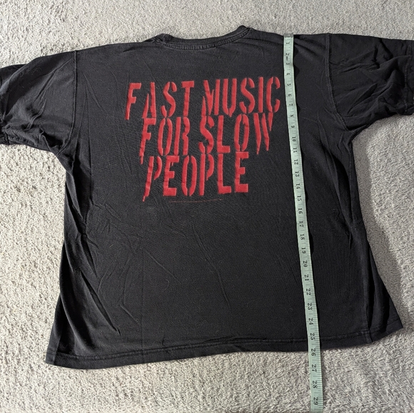 ROTTEN SOUND FAST MUSIC FOR SLOW PEOPLE BLACK T-SHIRT MEN'S SIZE XL 2005 VINTAGE - Picture 3 of 3